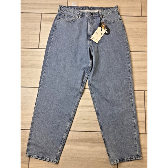 Levi's Super Baggy Skateboarding Blue Jeans Big E Men 36x34 Loose Drawstring NWT - Picture 1 of 15